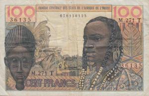 p801Tg from West African States: 100 Francs from 1961