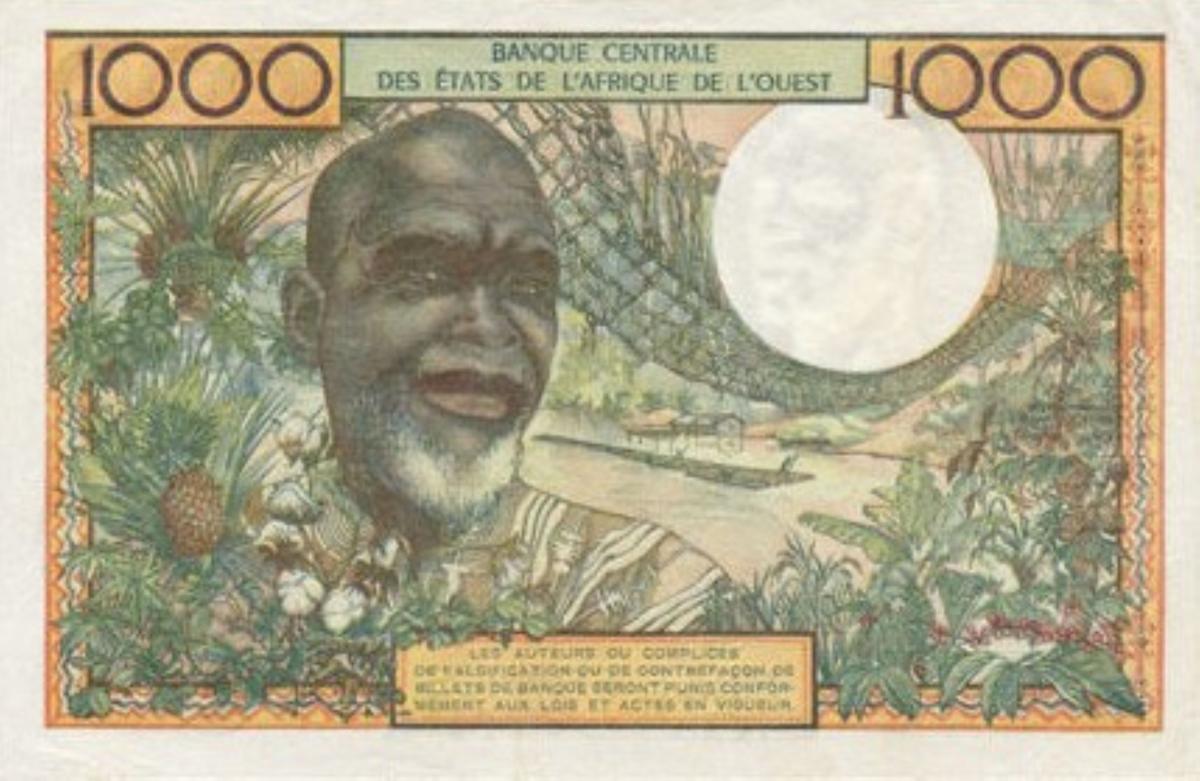 Back of West African States p803Tk: 1000 Francs from 1959