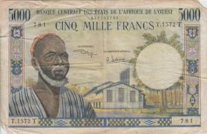 p804Tk from West African States: 5000 Francs from 1961