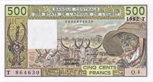 Gallery image for West African States p806Td: 500 Francs