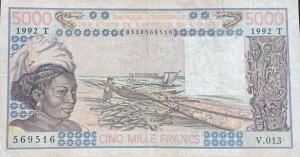Gallery image for West African States p808Tl: 5000 Francs