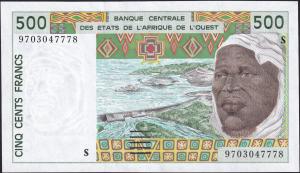 p910Sa from West African States: 500 Francs from 1997