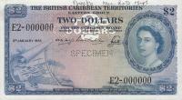 p8s from British Caribbean Territories: 2 Dollars from 1953
