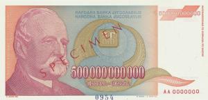 p137s from Yugoslavia: 500000000000 Dinara from 1993