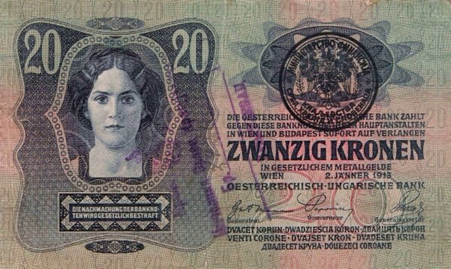 Front of Yugoslavia p2: 20 Kroner from 1919