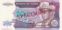 p35s from Zaire: 1000 Zaires from 1989