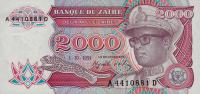 p36a from Zaire: 2000 Zaires from 1991