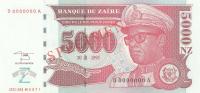 p68s from Zaire: 5000 Nouveau Zaires from 1995