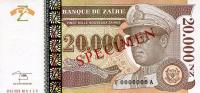 p72s from Zaire: 20000 Nouveau Zaires from 1996