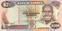 p35a from Zambia: 500 Kwacha from 1991