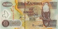 p43a from Zambia: 500 Kwacha from 2003