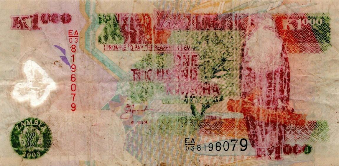 Front of Zambia p44a: 1000 Kwacha from 2003