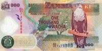 Gallery image for Zambia p44h: 1000 Kwacha from 2011