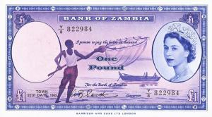 pA1 from Zambia: 1 Pound from 1963