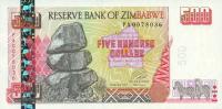 Gallery image for Zimbabwe p10: 500 Dollars