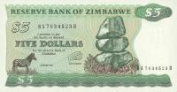 p2d from Zimbabwe: 5 Dollars from 1994