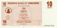Gallery image for Zimbabwe p35: 10 Cents