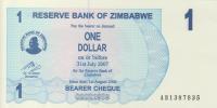 Gallery image for Zimbabwe p37: 1 Dollar