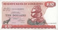 Gallery image for Zimbabwe p3d: 10 Dollars