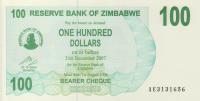 Gallery image for Zimbabwe p42: 100 Dollars