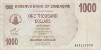 Gallery image for Zimbabwe p44: 1000 Dollars