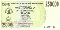 p50 from Zimbabwe: 250000 Dollars from 2007