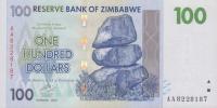 Gallery image for Zimbabwe p69a: 100 Dollars