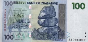 Gallery image for Zimbabwe p69r: 100 Dollars