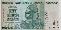 Gallery image for Zimbabwe p79a: 50000000 Dollars