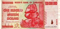 Gallery image for Zimbabwe p80r: 100000000 Dollars