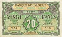 p103 from Algeria: 20 Francs from 1948