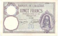 Gallery image for Algeria p78b: 20 Francs