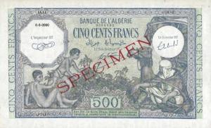 p93s from Algeria: 500 Francs from 1943