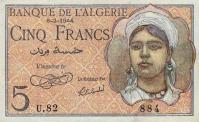 p94a from Algeria: 5 Francs from 1944