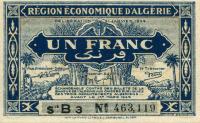 p98a from Algeria: 1 Franc from 1944