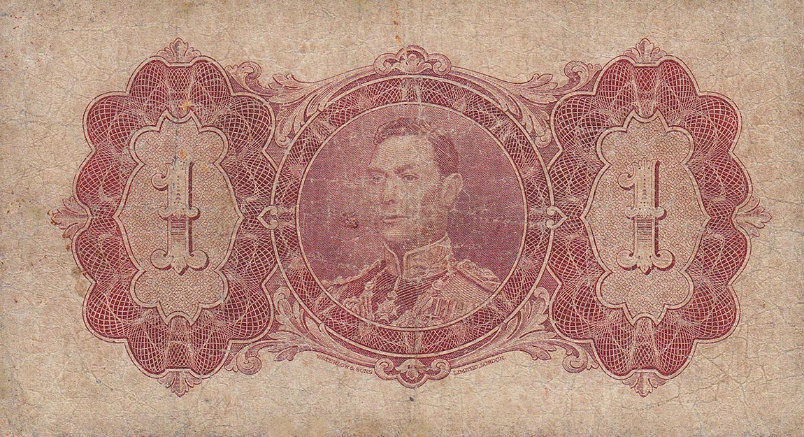 Back of British Guiana p12a: 1 Dollar from 1937