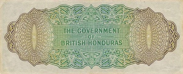 Back of British Honduras p24a: 1 Dollar from 1947