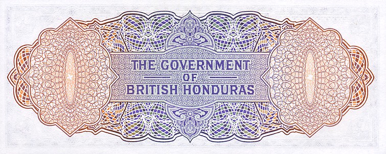 Back of British Honduras p29c: 2 Dollars from 1953