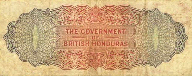 Back of British Honduras p30a: 5 Dollars from 1953