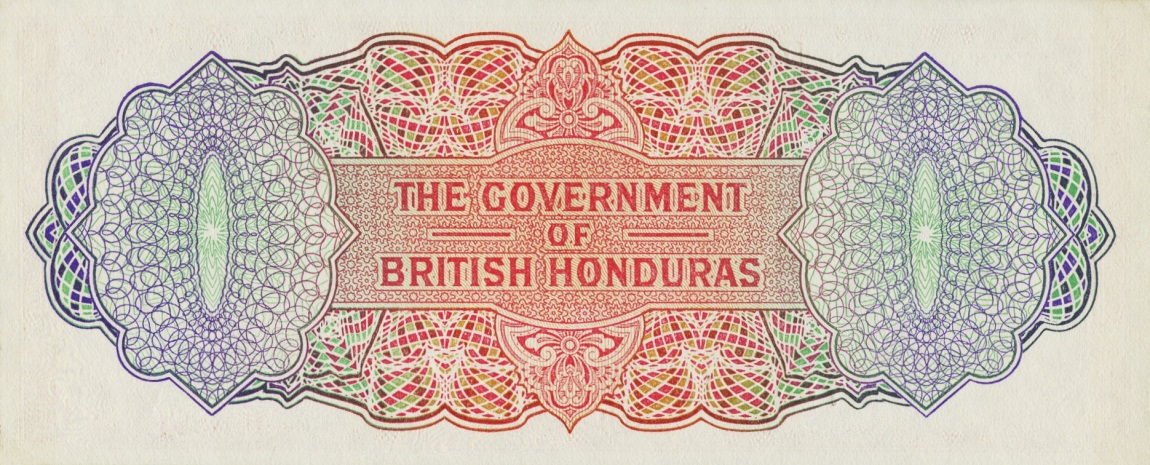 Back of British Honduras p30b: 5 Dollars from 1960