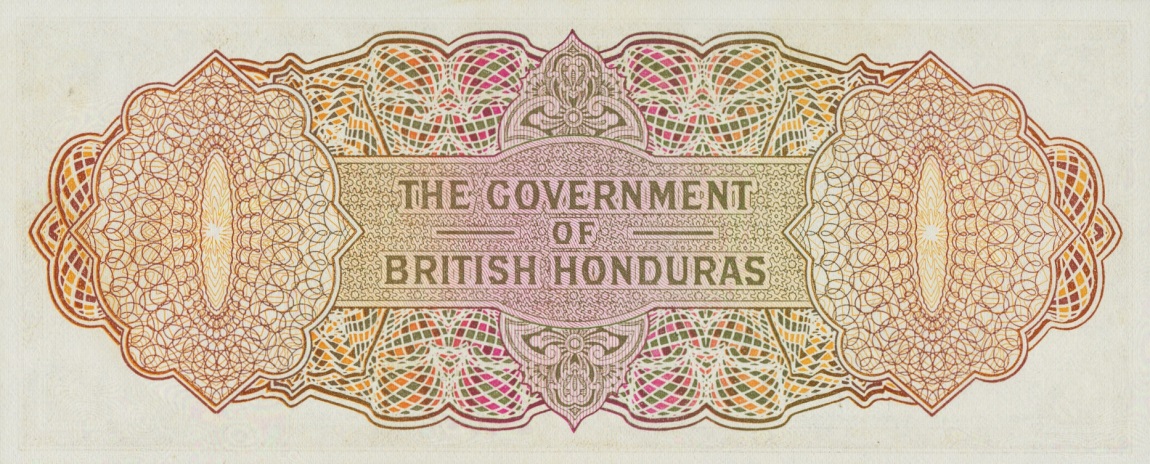 Back of British Honduras p32c: 20 Dollars from 1970