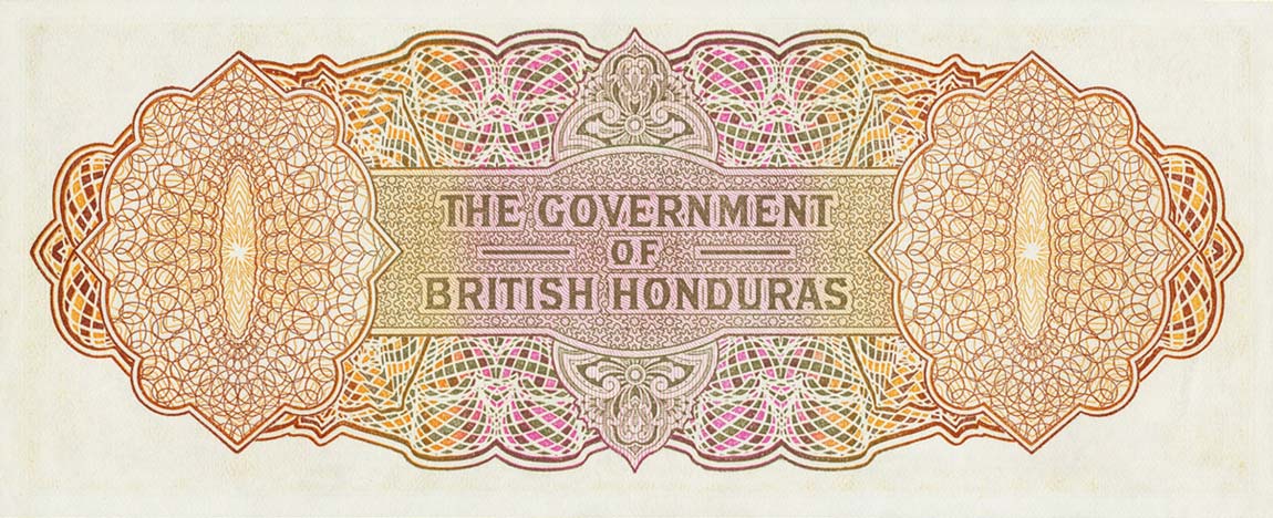 Back of British Honduras p32r: 20 Dollars from 1952