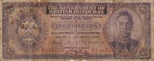 Gallery image for British Honduras p25b: 2 Dollars