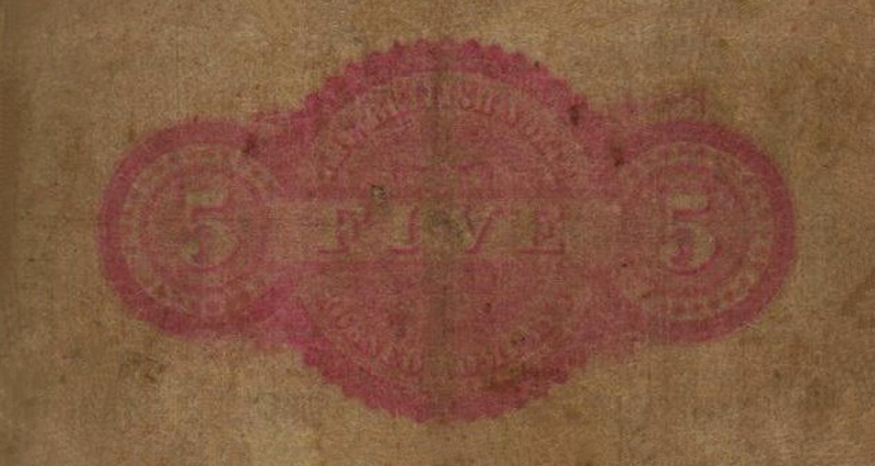 Back of British North Borneo p4a: 5 Dollars from 1890