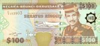p26a from Brunei: 100 Ringgit from 1996
