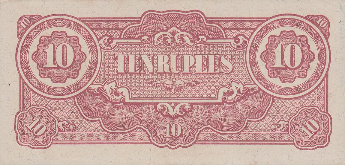 Back of Burma p16b: 10 Rupees from 1942