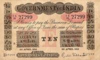 pA2b from Burma: 10 Rupees from 1907