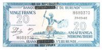 Gallery image for Burundi p15: 20 Francs