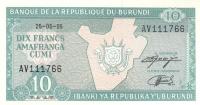Gallery image for Burundi p33c: 10 Francs