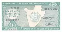 Gallery image for Burundi p33d: 10 Francs